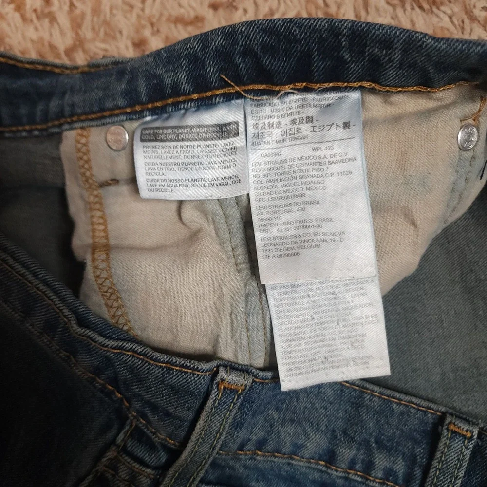 Levi's‎ 505 Regular Fit Jeans Mens 38x32 Blue Medium Wash Straight Leg Denim